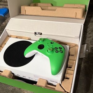 Xbox Series S Console with Green Controller